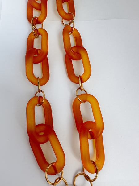 Orange Acrylic Necklace